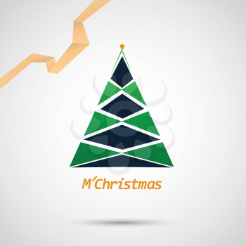 Christmas tree icon on a simple background.