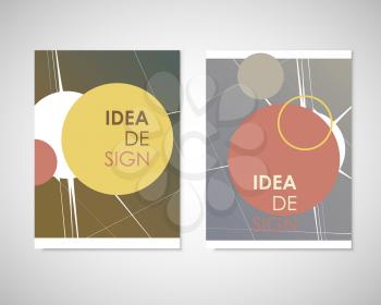 Dirty circles with text on brochure for your ideas. Presentation, cover book or annual report.