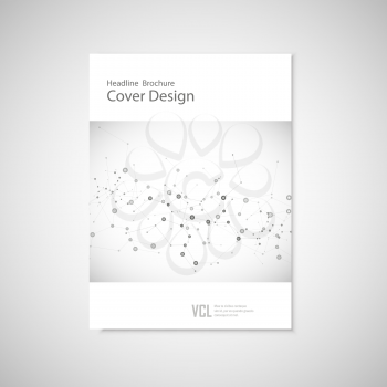 Brochure cover template for connect, network, healthcare science