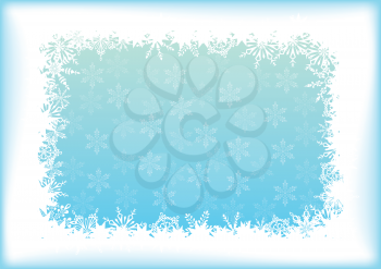 Background for Christmas holiday design with white snowflakes. Eps10, contains transparencies. Vector