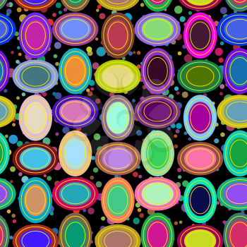 Seamless Abstract Background, Tile Pattern of Colorful Figures and Elements. Vector