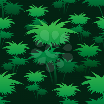 seamless colorful pattern with green palm trees