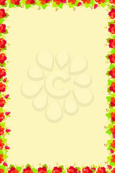 floral frame, flower vector illustration