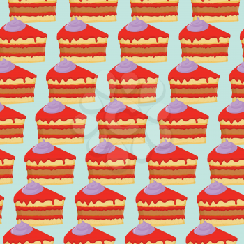 Seamless pattern with cakes