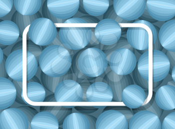 Text frame on 3d background ball. Pattern of  community with place for quote.
