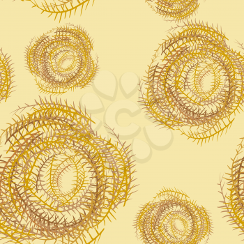 Tumbleweed seamless pattern. Dry desert Plant. Vector background of plants
