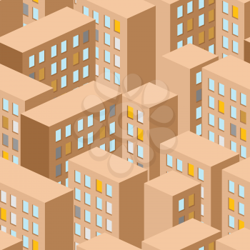 City seamless pattern. Vector city panorama. background buildings are houses.