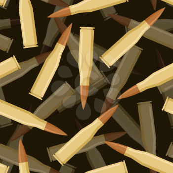 Bullets 3d seamless pattern. Texture of military ammunition. Cartridges for rifles and submachine gun.
