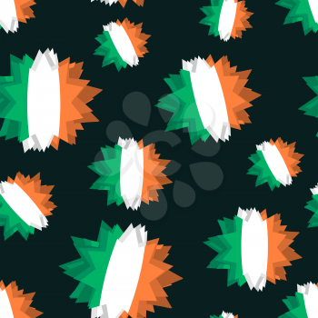 Star flag of Ireland seamless pattern. Background of  Irish flag. Patriotic abstract texture of Irish State
