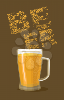  Beer Mug a dark background. Vector illustration