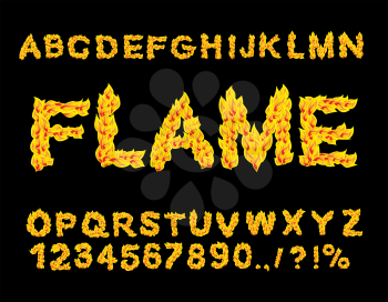 Flame Alphabet. Fire font. Fiery letters. Burning ABC. Hot typography. blaze lettring
