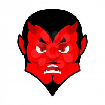 Evil Devil. Angered by Satan. Red Demon furious. Angry Lucifer. prince of darkness and underworld. Religious and mythological character, supreme spirit of evil. Diablo Lord of Hell

