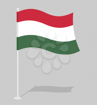 Hungary Flag. Official national symbol of Hungarian state. Traditional Hungarian developing state flag in Europe