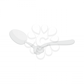 Spoon knotted isolated. Cutlery for dieting in white background
