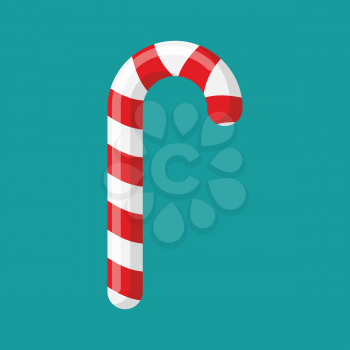 Christmas Mint candy red isolated. lollipop Peppermint stick sweetness for new year
