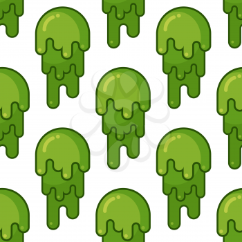 Snot seamless pattern. Snivel ornament. Booger background. Green slime wad texture
