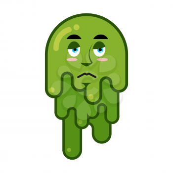Sad snot. Sad emotion snivel. Big green wad of mucus booger
