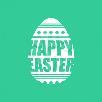Happy easter emblem. Egg symbol Religion holiday.  
