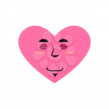 Love Sleeping Emoji. Heart asleep emotion Isolated 