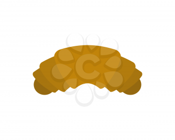 Croissant isolated flat. wheat Sign for production of bread and bakery