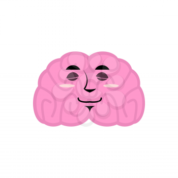 brain asleep emotion. Human brains Emoji sleeping. Isolated Mind