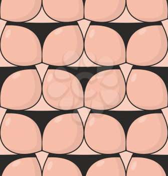 Ass seamless pattern. fanny in thong pattern. backside of body texture
