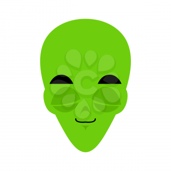 UFO sleeping Emoji. Green alien face asleep emotion. martian avatar
