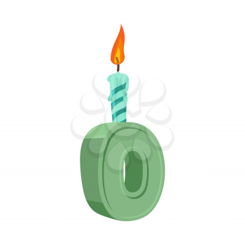 Letter O birthday font. Letter and candle. anniversary alphabet sign. Celebratory ABC