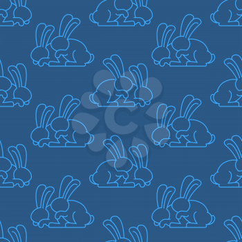 Bunny sex pattern. rabbit intercourse ornqment. Hares background. Animal reproduction texture
