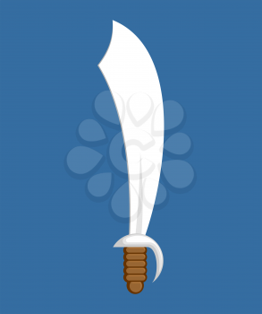 Pirate saber isolated. filibuster sword. Vector illustration
