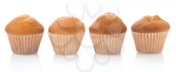 muffin cakes isolated on white background