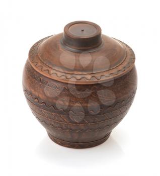 ceramic pot isolated on white background