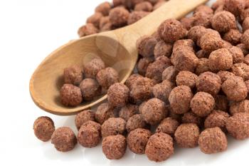 cereal chocolate balls isolated isolated on white background