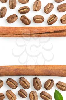 coffee beans isolated on white background