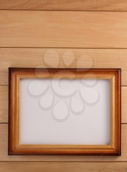 photo frame on wooden background