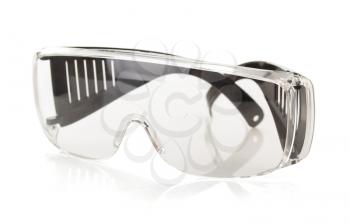 safety glasses isolated on white background