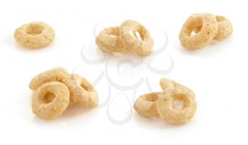 cereal rings isolated on white background