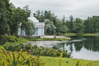 Building, object of heritage in Catherine Park of Tsarskoye Selo nearby to the city of St. Petersburg.