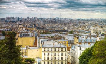 Paris. Montmartre view from the mountain. France