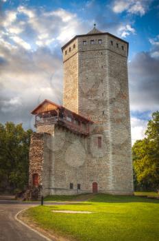Castle ruins and tower at Paide. Estonia