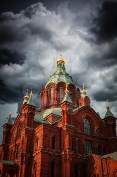 Assumption Cathedral in Helsinki. Finland. Northern Europe