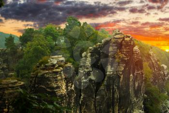 natural park that includes both Saxon Switzerland and Bohemian Switzerland