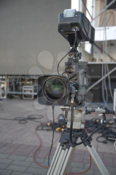 preparation for shooting a concert on television