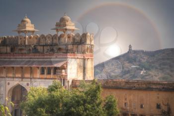 halo over Amer Fort Jaipur. India