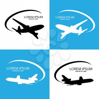 Airplane symbol vector design