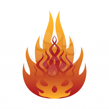 Symbols red fire on white background vector