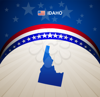 Idaho map vector background