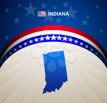 Indiana map vector background