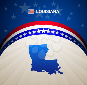 Louisiana map vector background