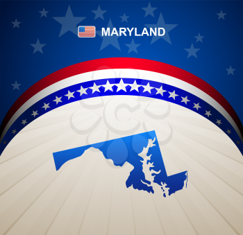 Maryland map vector background